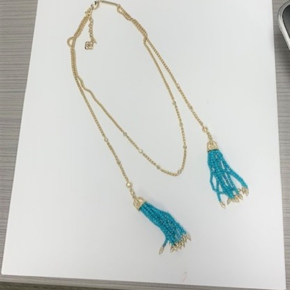 🎉host pick💥 KS Monique Gold Turquoise Lariat - Picture 4 of 5